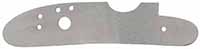 Lock plate cut for bolster, 4.8 x 1.0", drilled and tapped